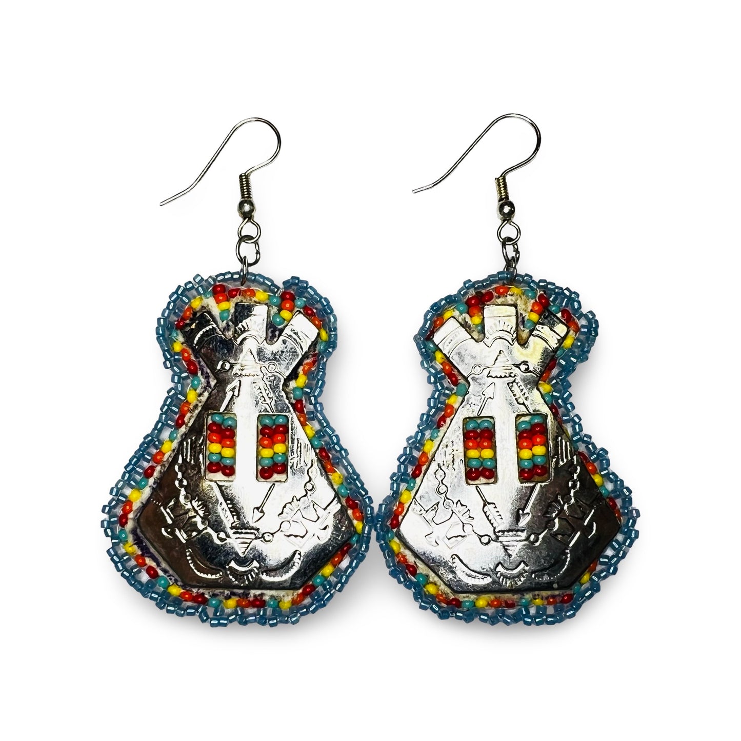 JSB Beaded Metal Earrings