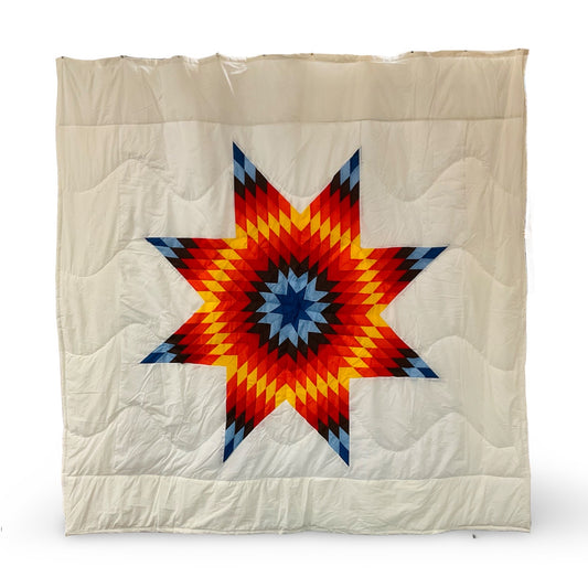 KHP Blue/Sunburst Queen Star Quilt