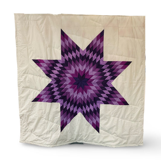 KHP Purple Glitter Queen Star Quilt