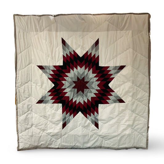 KHP Maroon Glitter Queen Star Quilt