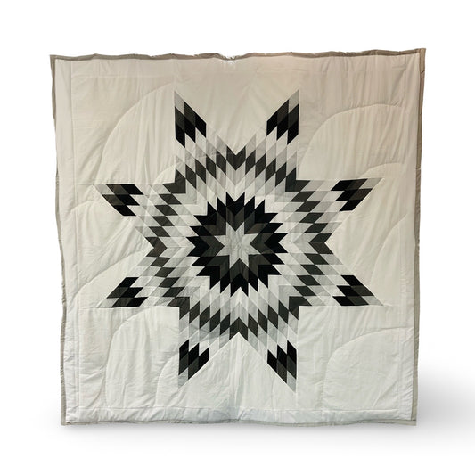 KHP Black/Grey Queen Star Quilt