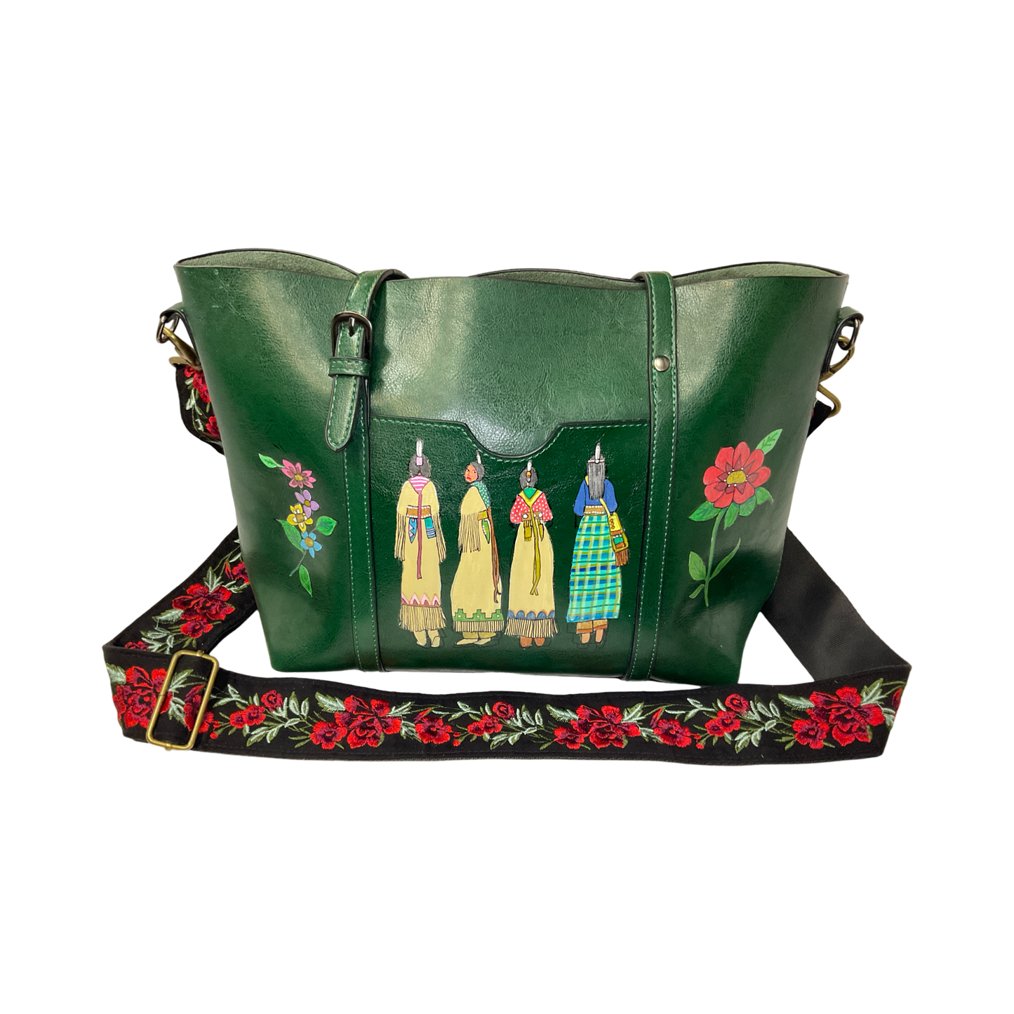 LTB Green Floral Purse