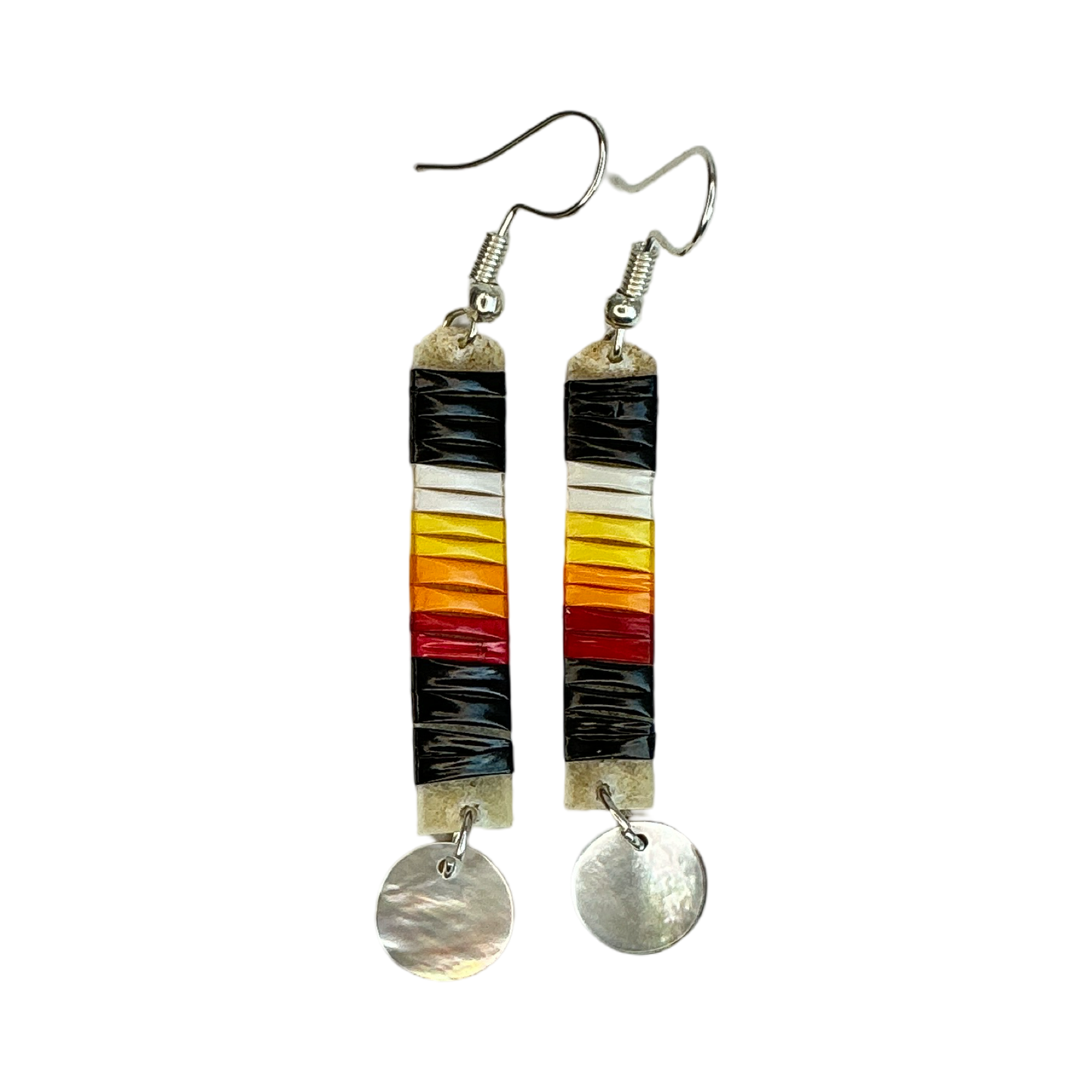 TRC Quill & Abalone Slat Earrings