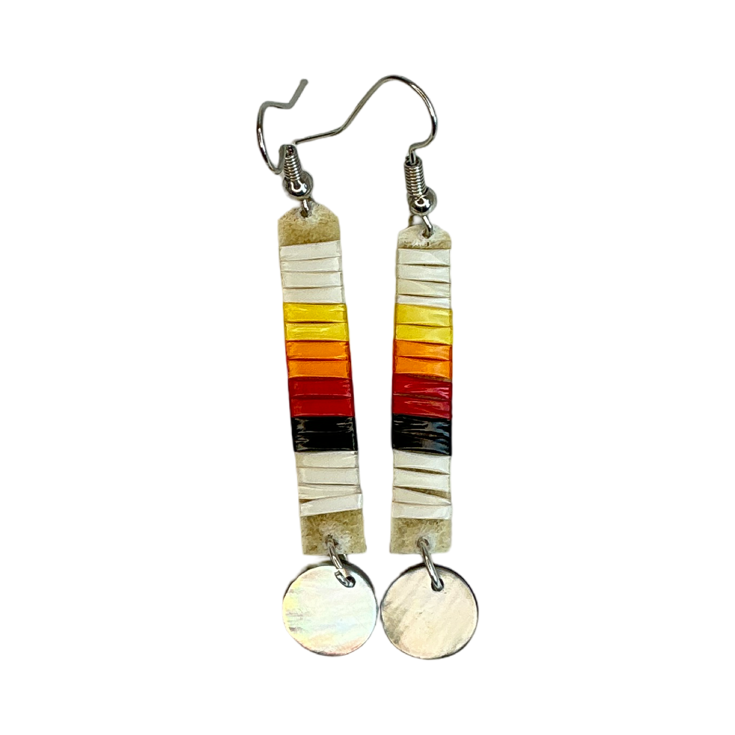 TRC Quill & Abalone Slat Earrings