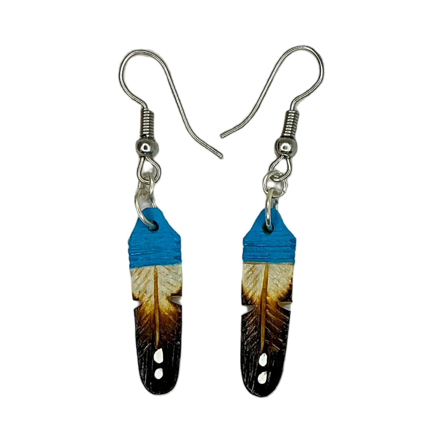 DYH Mini Painted Feather Earrings