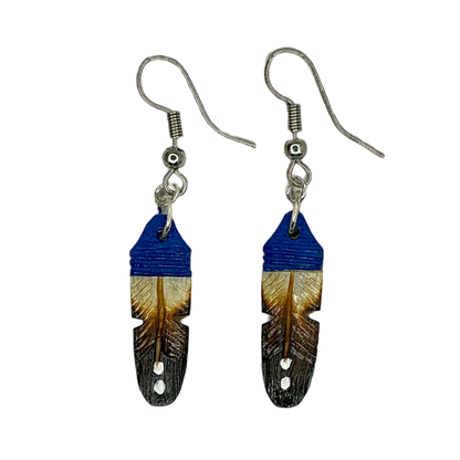 DYH Mini Painted Feather Earrings