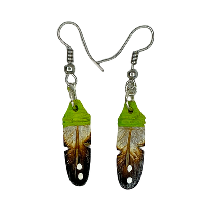 DYH Mini Painted Feather Earrings