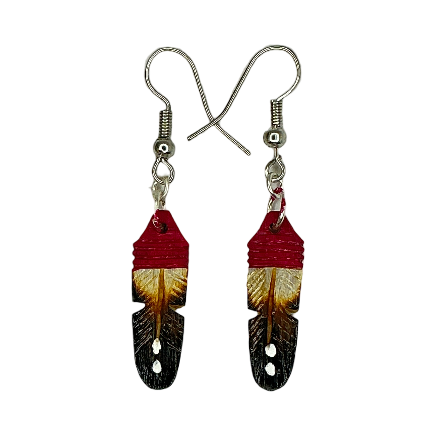 DYH Mini Painted Feather Earrings