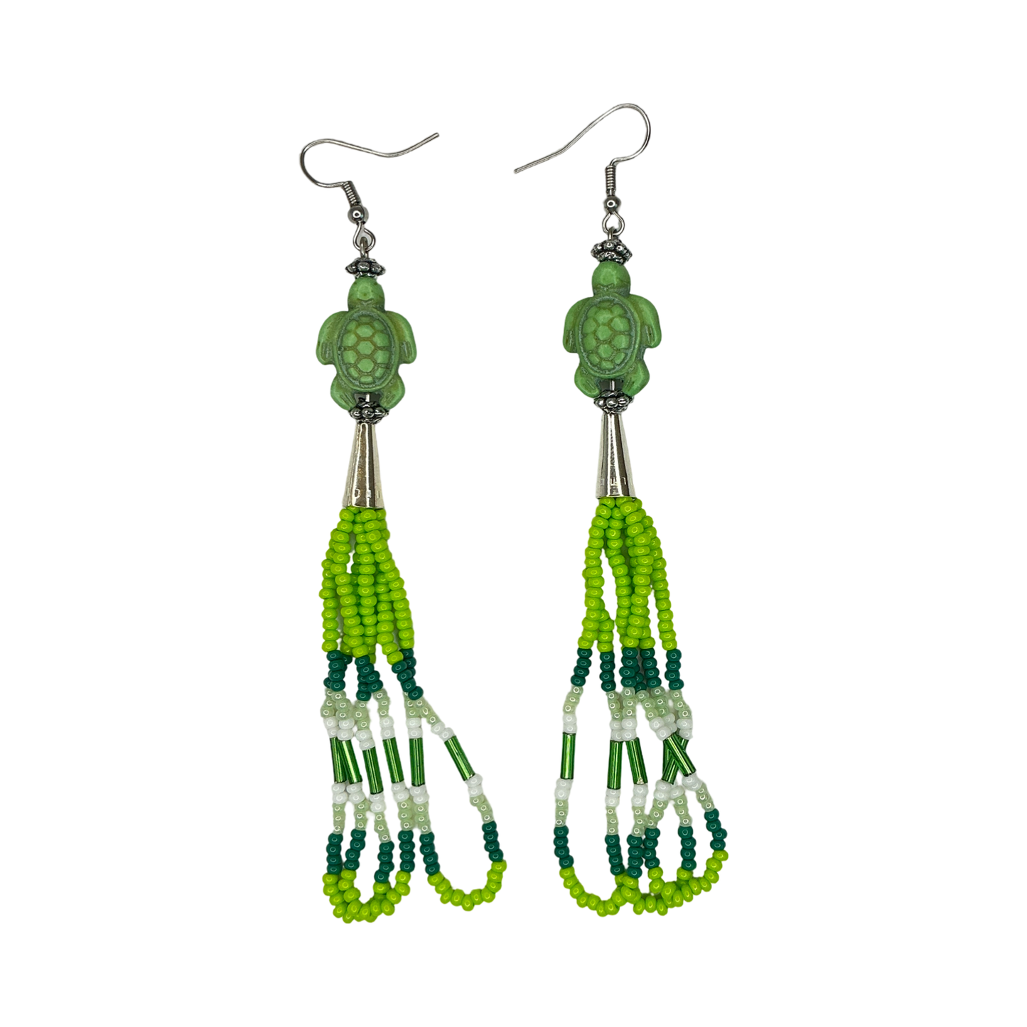 KWB Turtle Charm Bead Earrings