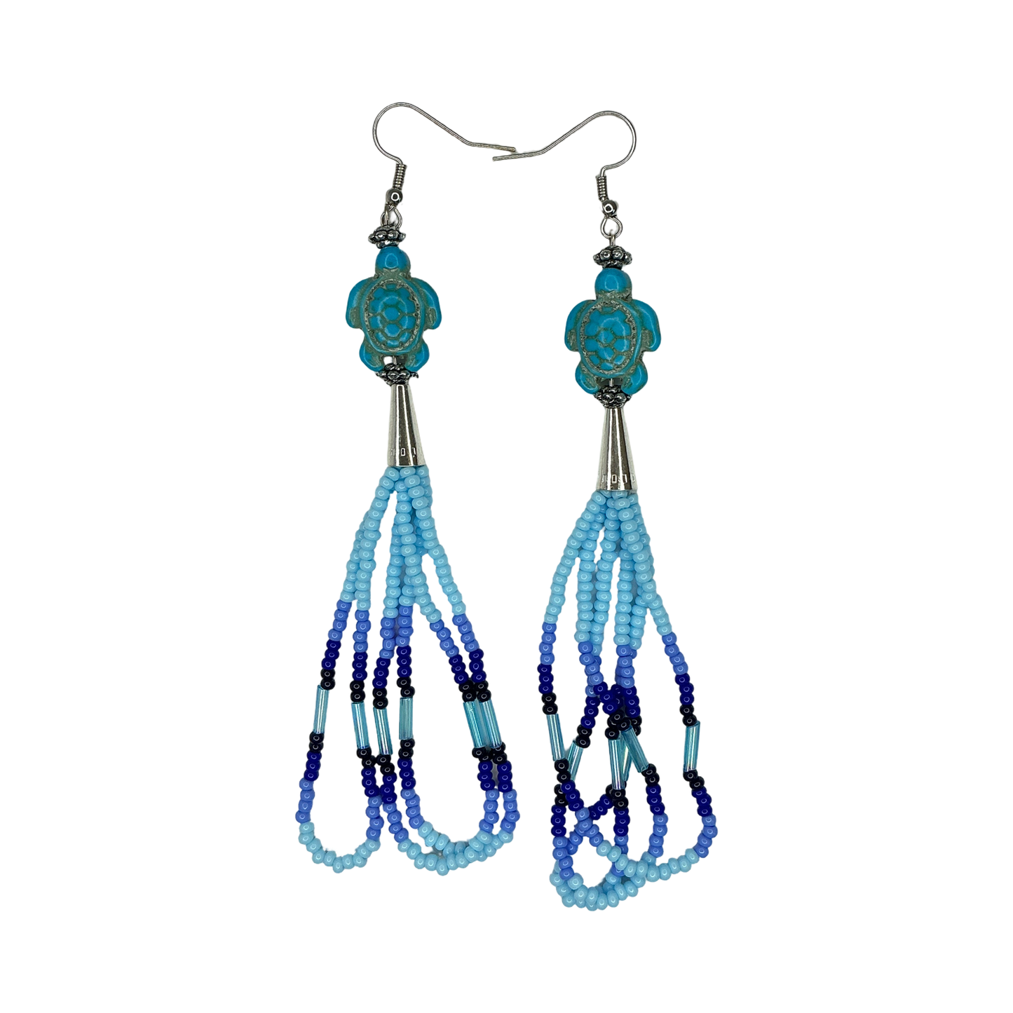KWB Turtle Charm Bead Earrings