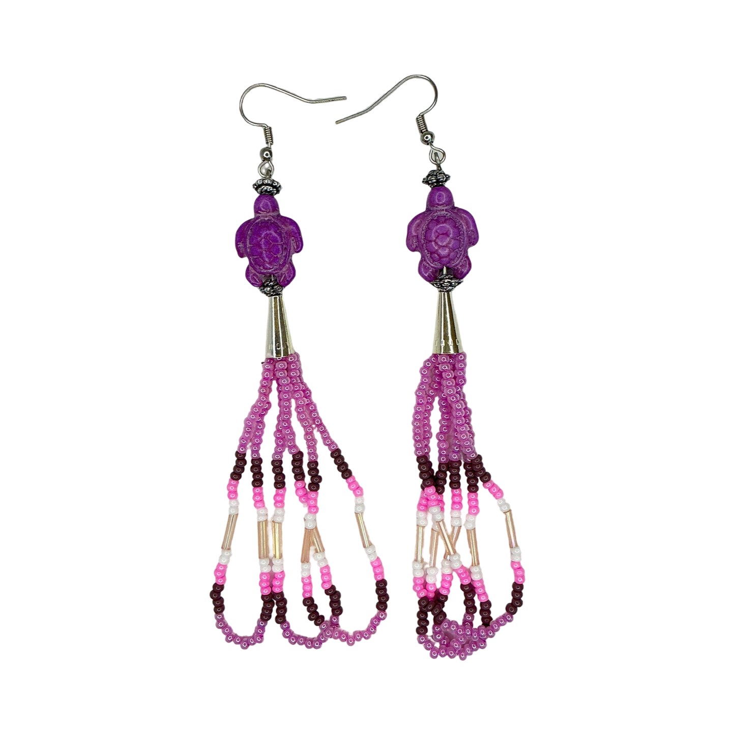 KWB Turtle Charm Bead Earrings