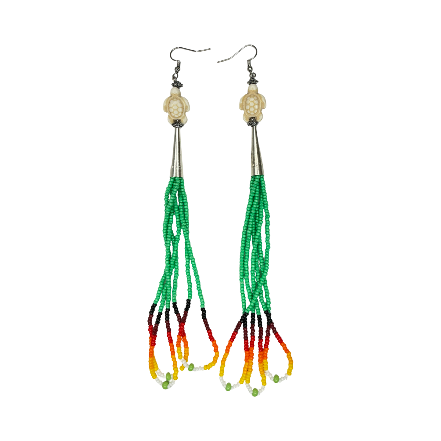 KWB Turtle Charm Bead Earrings