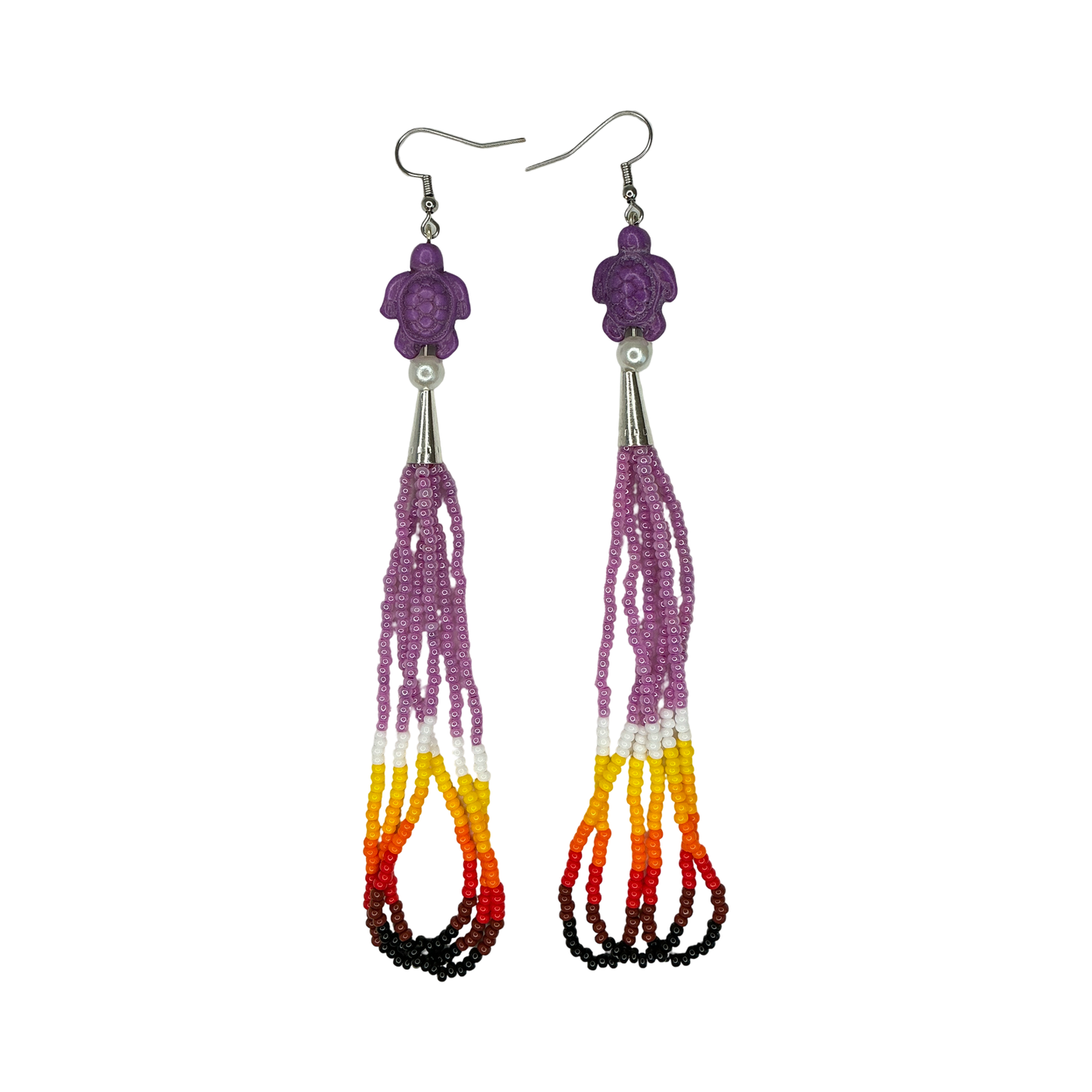 KWB Turtle Charm Bead Earrings