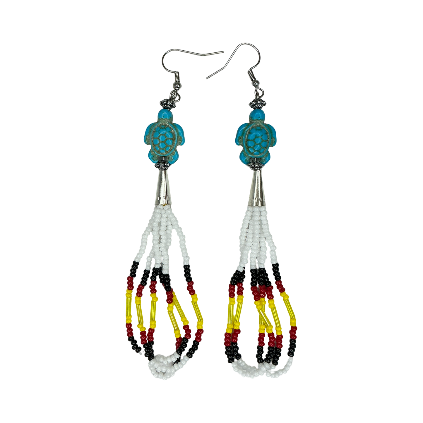 KWB Turtle Charm Bead Earrings