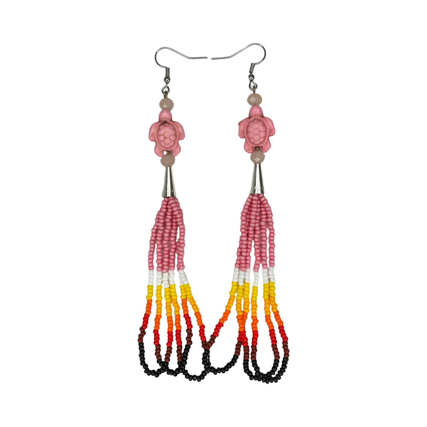 KWB Turtle Charm Bead Earrings