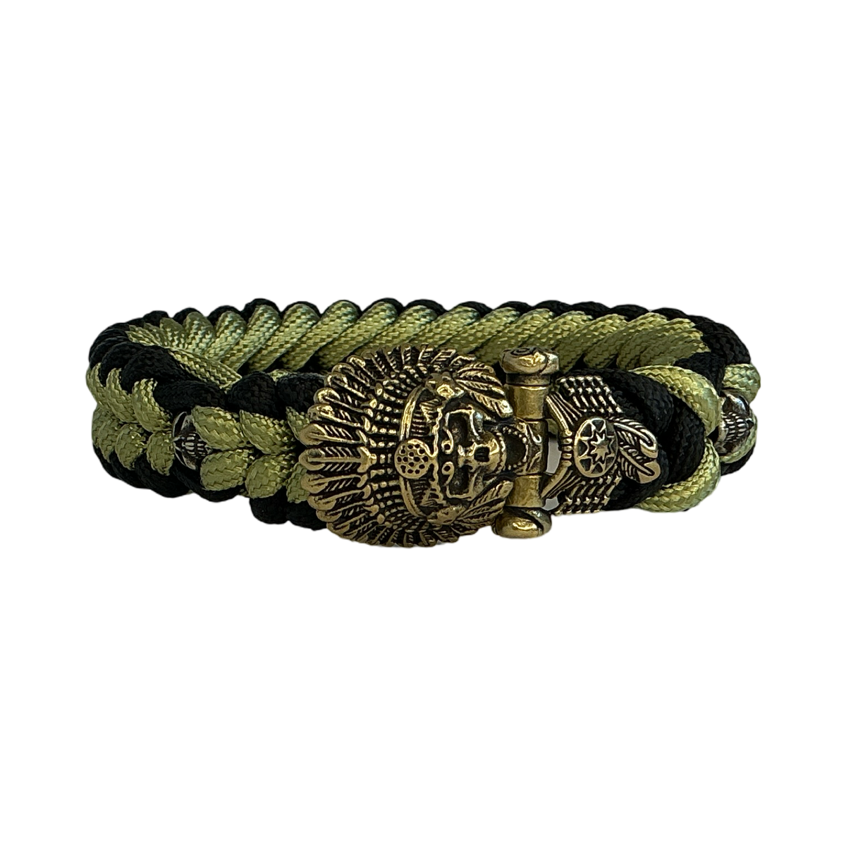 HH Green & Black Skull Pracord Cuff