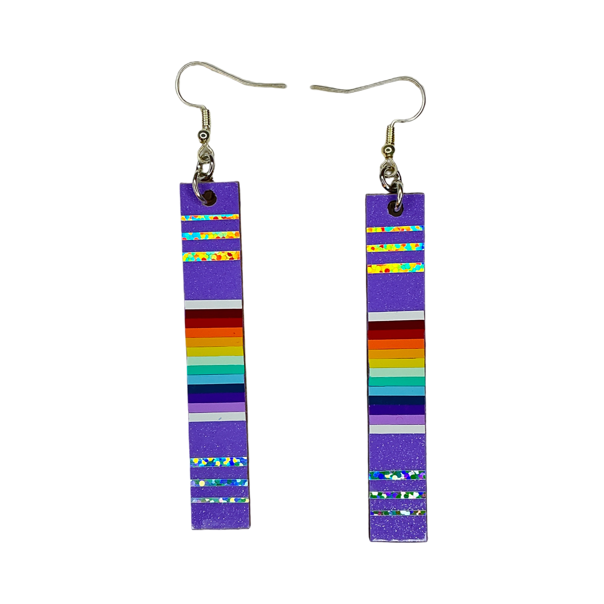 WW Long Slat Vinyl Earrings