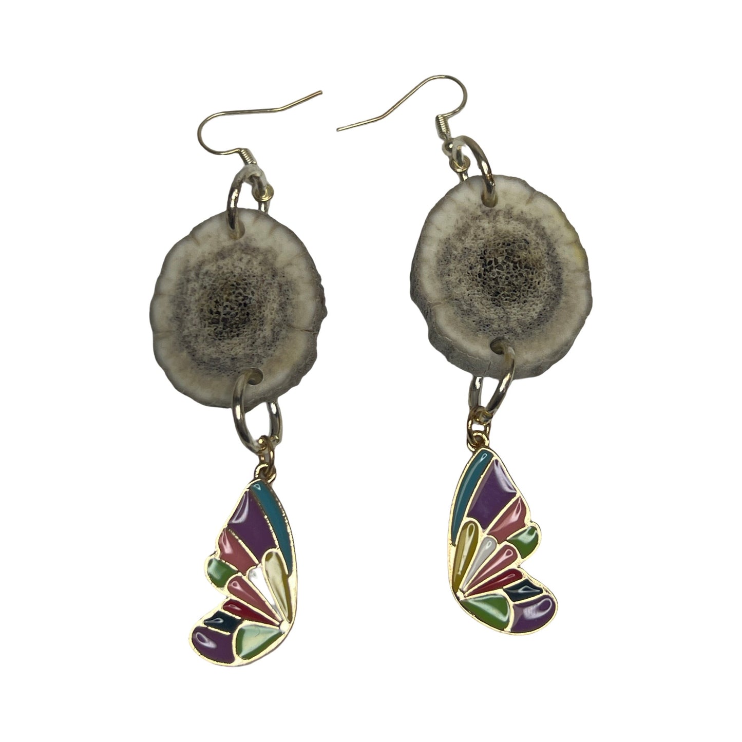 BB Elk Horn & Charm Earrings