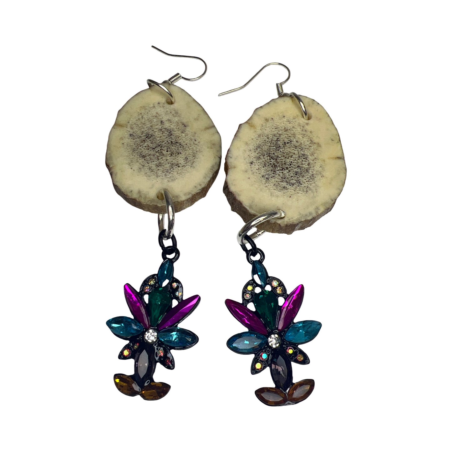 BB Elk Horn & Charm Earrings