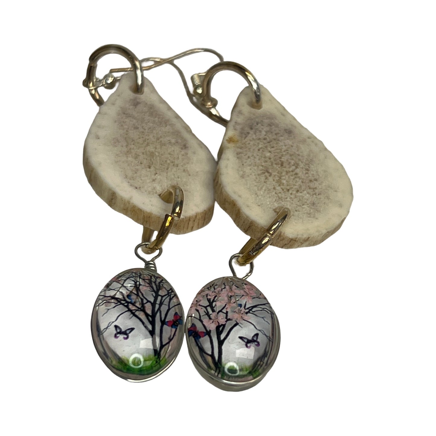 BB Elk Horn & Charm Earrings