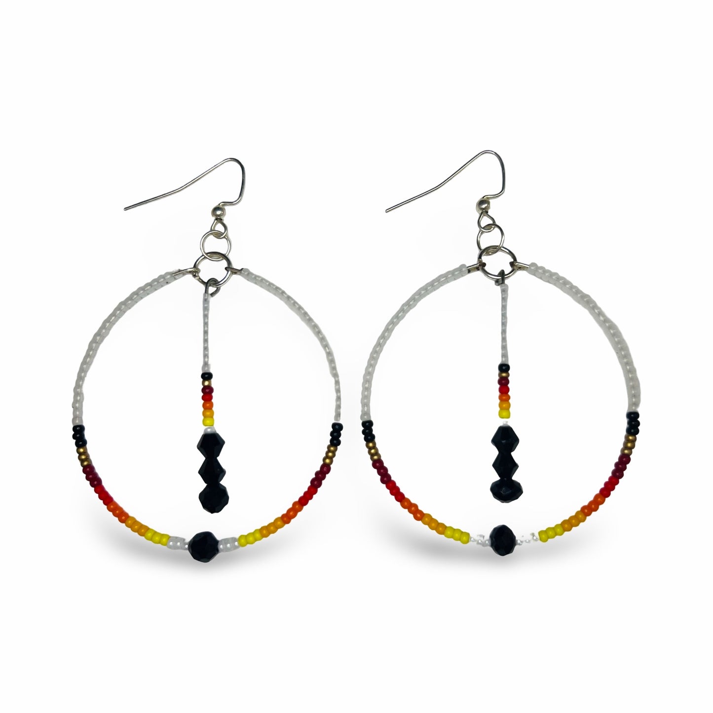 RBE Hoop w/ Crystal Bead Earrings