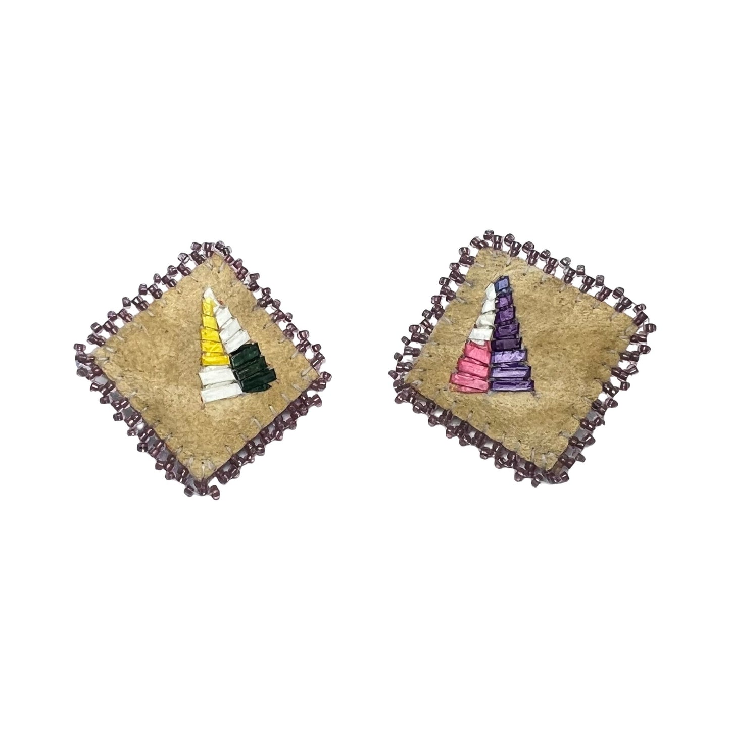 EYT Square Quill & Bead Earrings