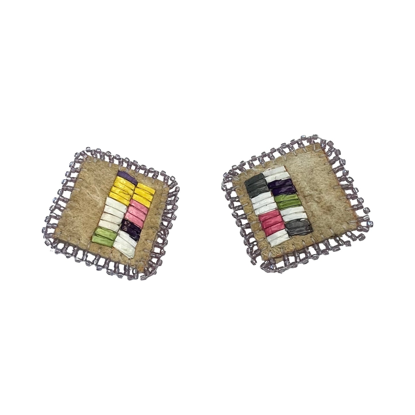 EYT Square Quill & Bead Earrings