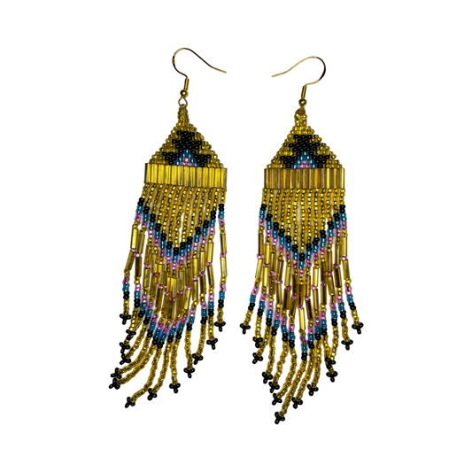 AT Medium Gold Fringe Earrings