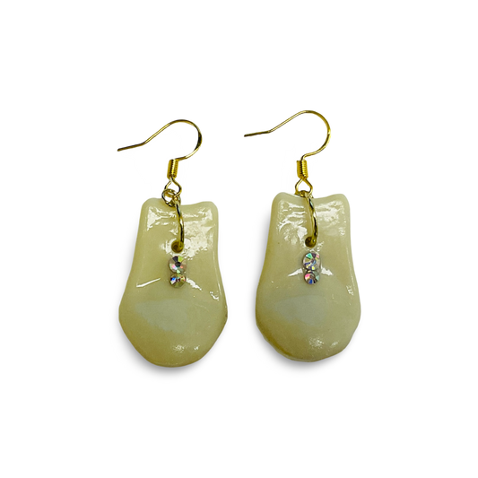 MH Imitation Elk Teeth Gem Earring