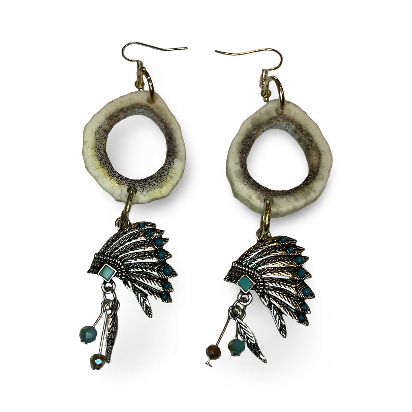 BB Elk Horn & Charm Earrings
