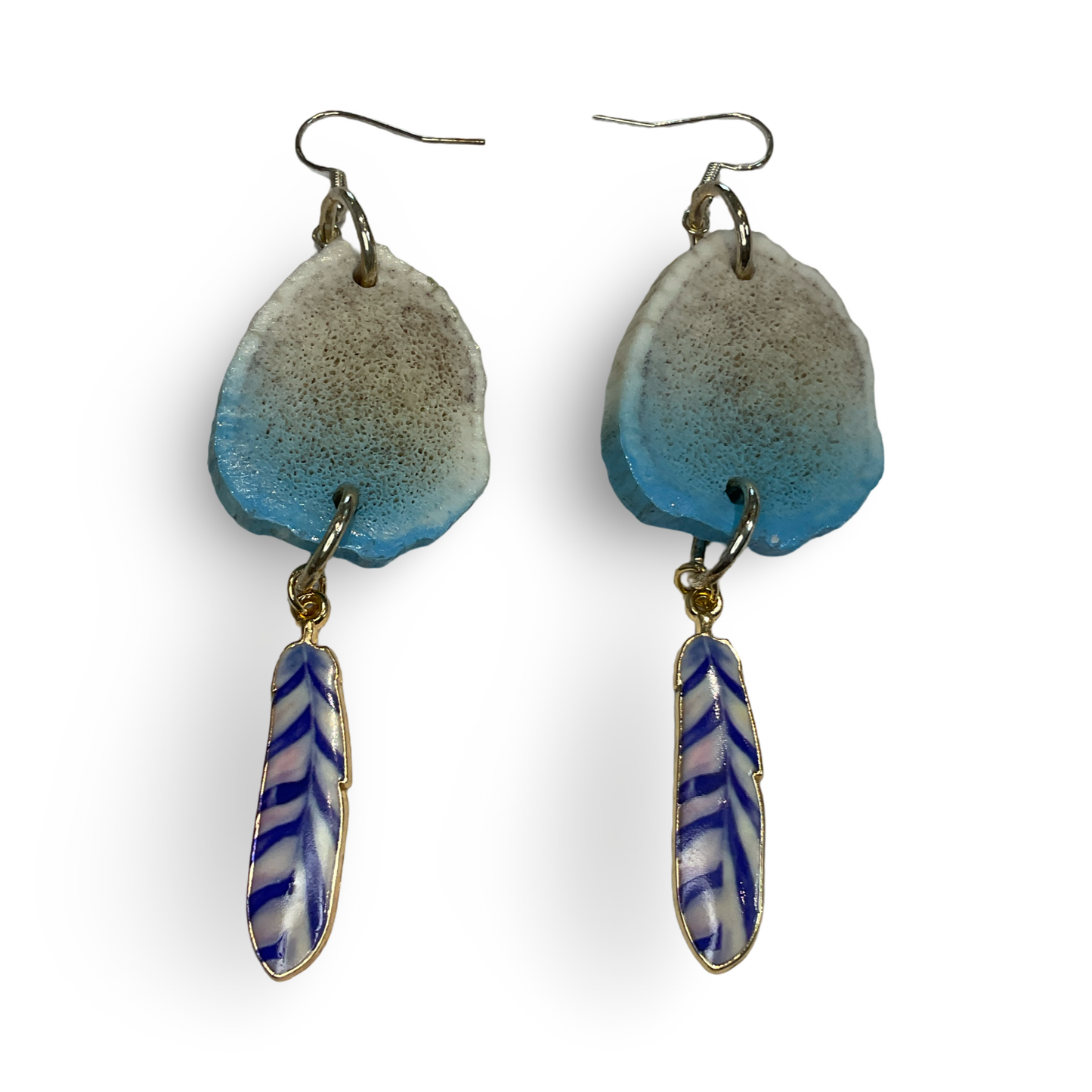 BB Painted Elk Horn Earrings