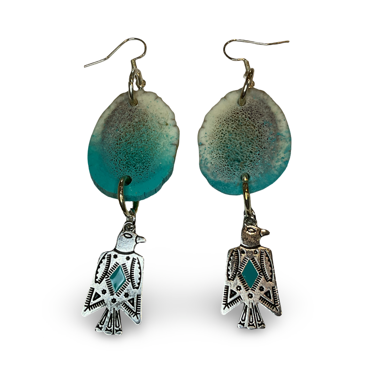 BB Painted Elk Horn Earrings