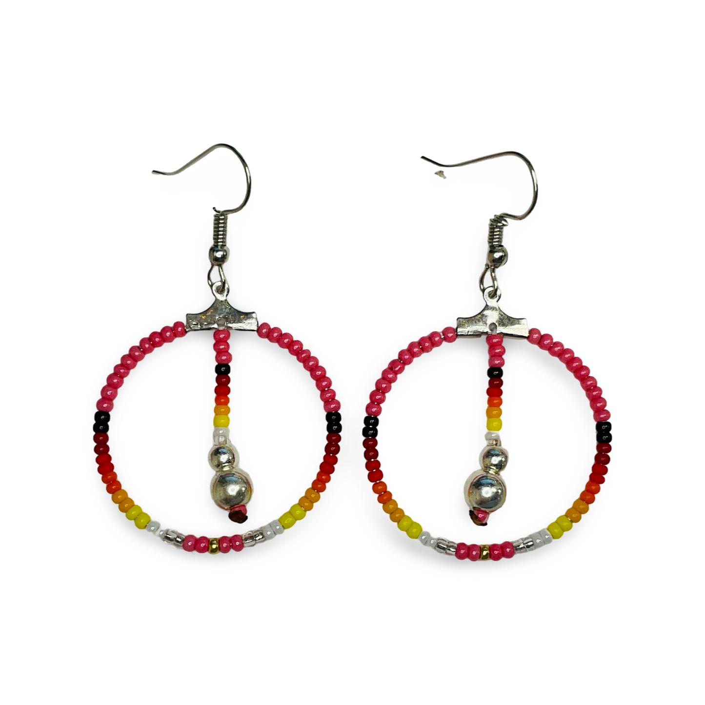BEC Single Bead Circle Earrings