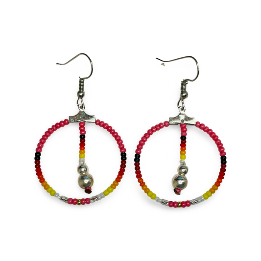 BEC Single Bead Circle Earrings
