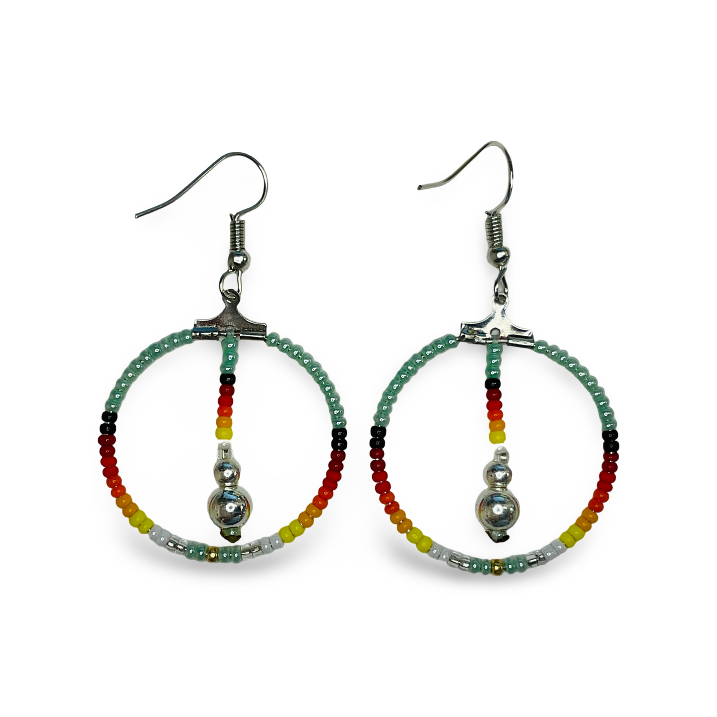 BEC Single Bead Circle Earrings