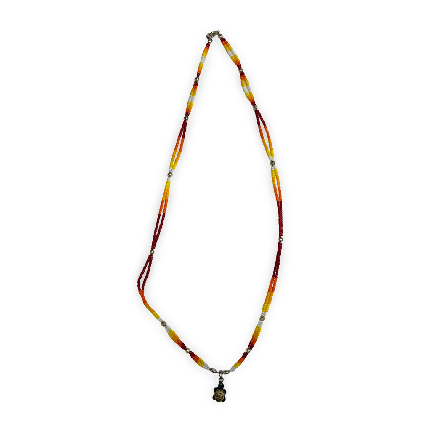 KH Orange Beaded Necklace