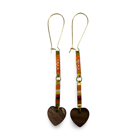 ARC Double Slat & Charm Earrings