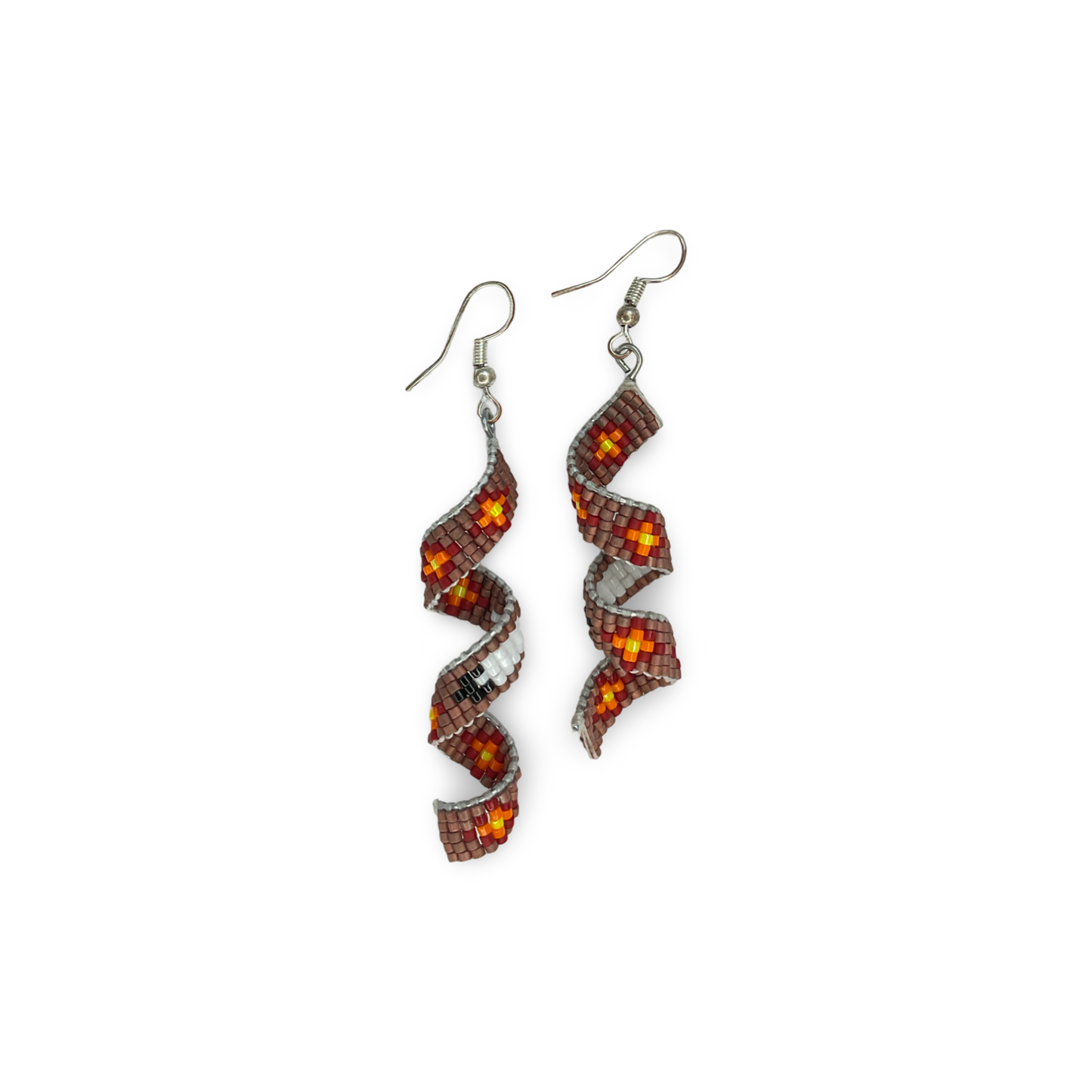 MirRC Beaded Spiral Earrings