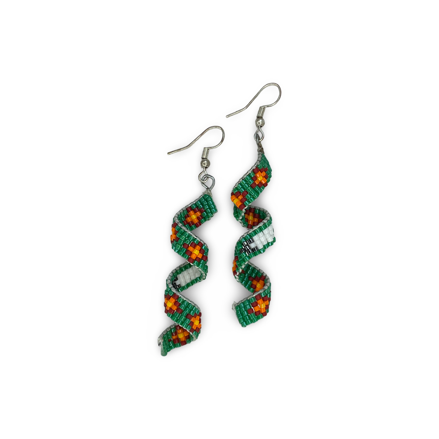 MirRC Beaded Spiral Earrings