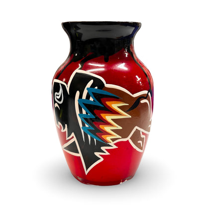 STB Painted Glass Vases