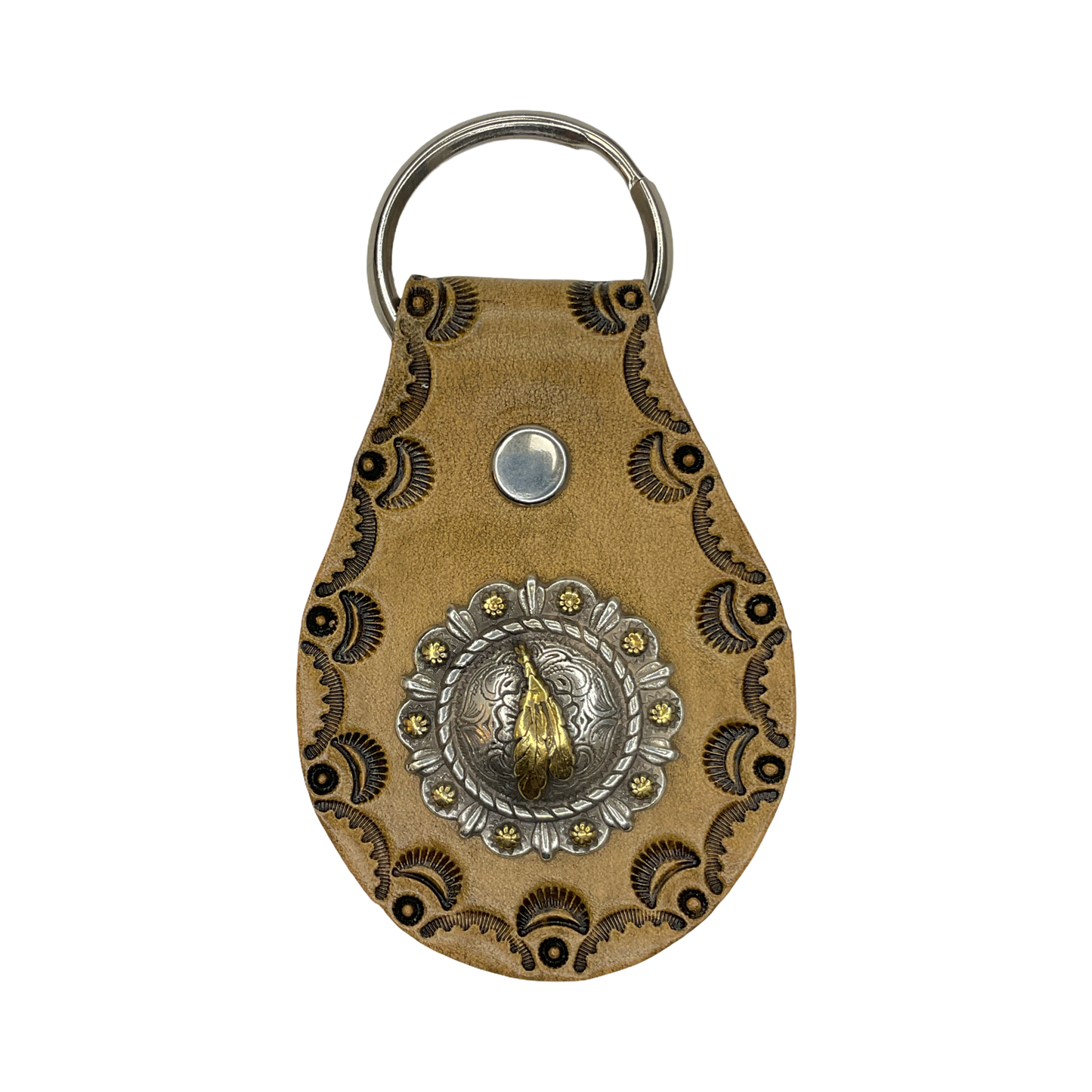 TEB Stamp Leather w/Conch Keychain