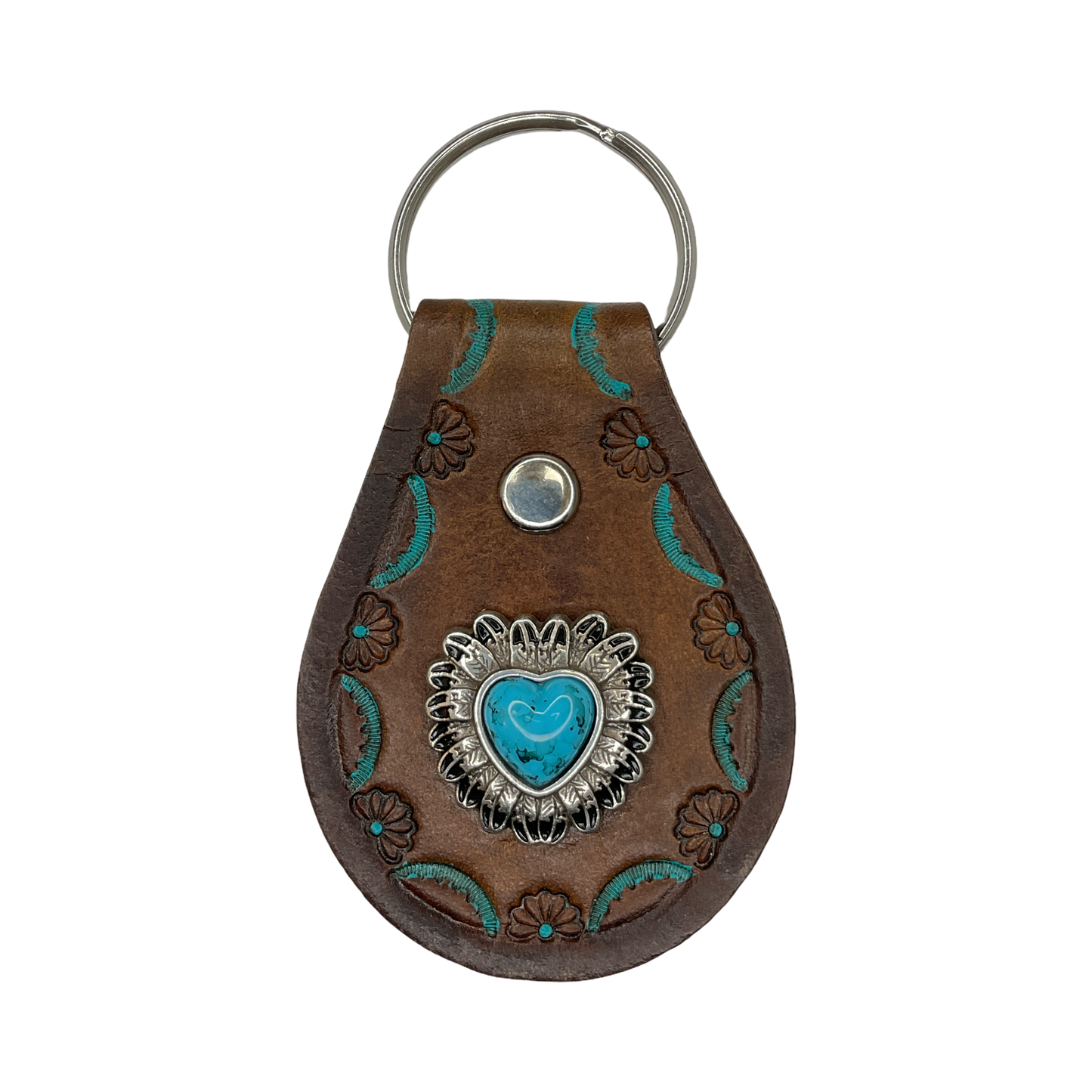 TEB Stamp Leather w/Conch Keychain