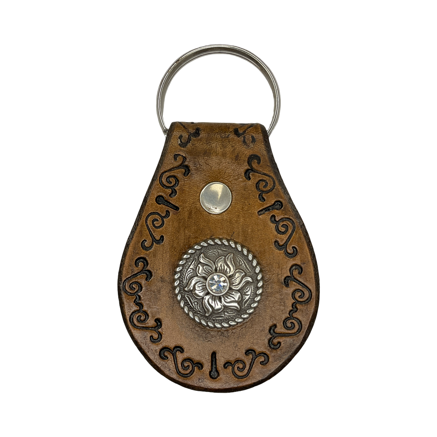 TEB Stamp Leather w/Conch Keychain
