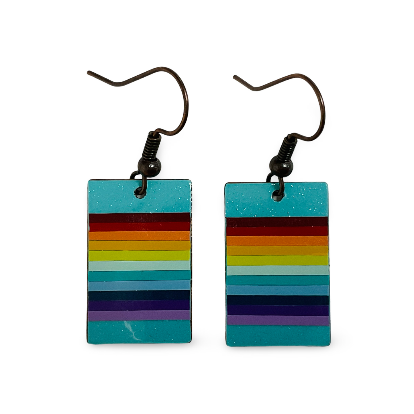 WW Mini Vinyl Rectangle Earrings