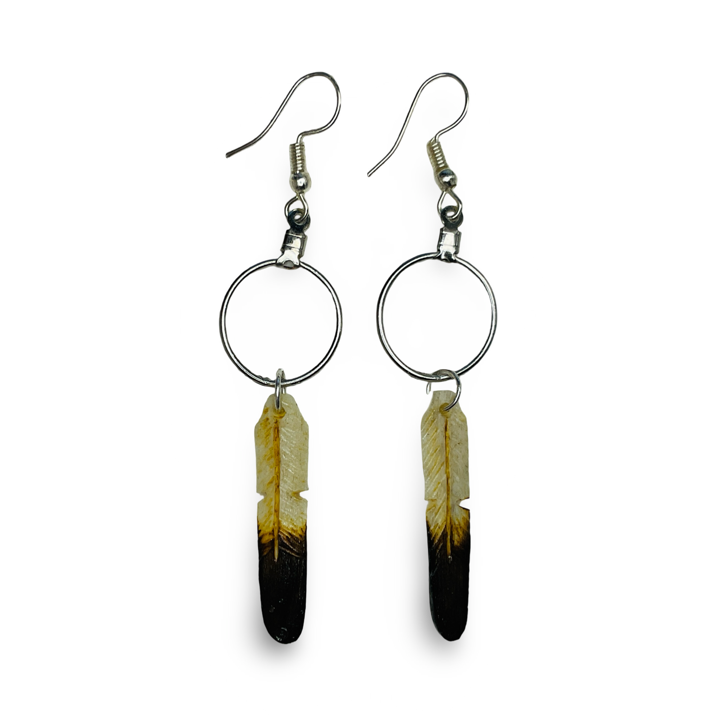 DYH Antler Feather Earrings