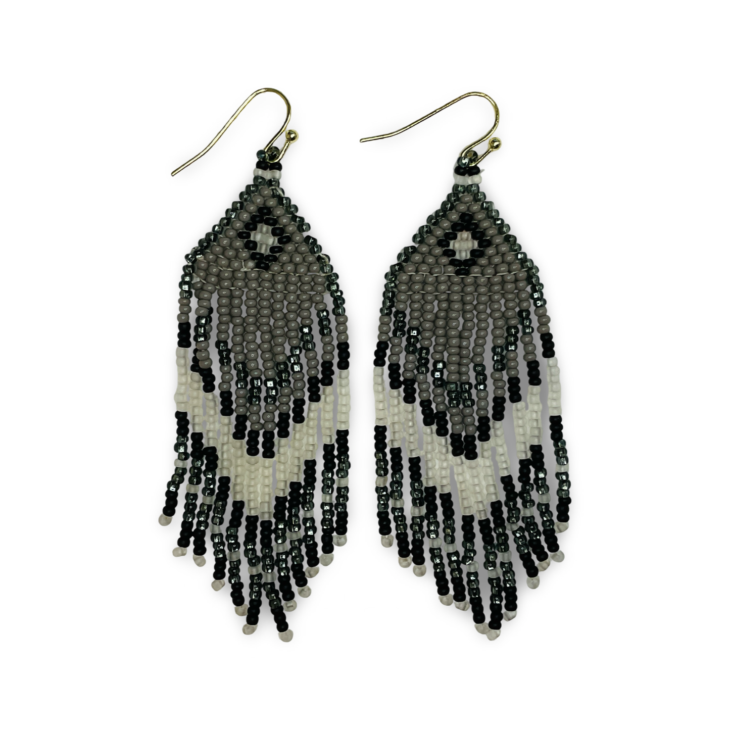 DR Brick Stitch Fringe Earrings