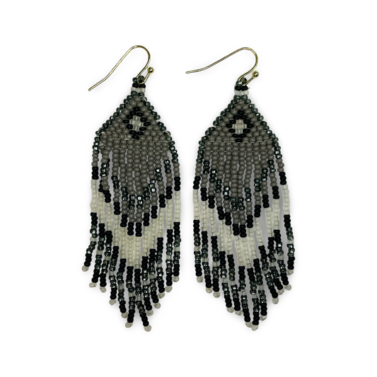 DR Brick Stitch Fringe Earrings