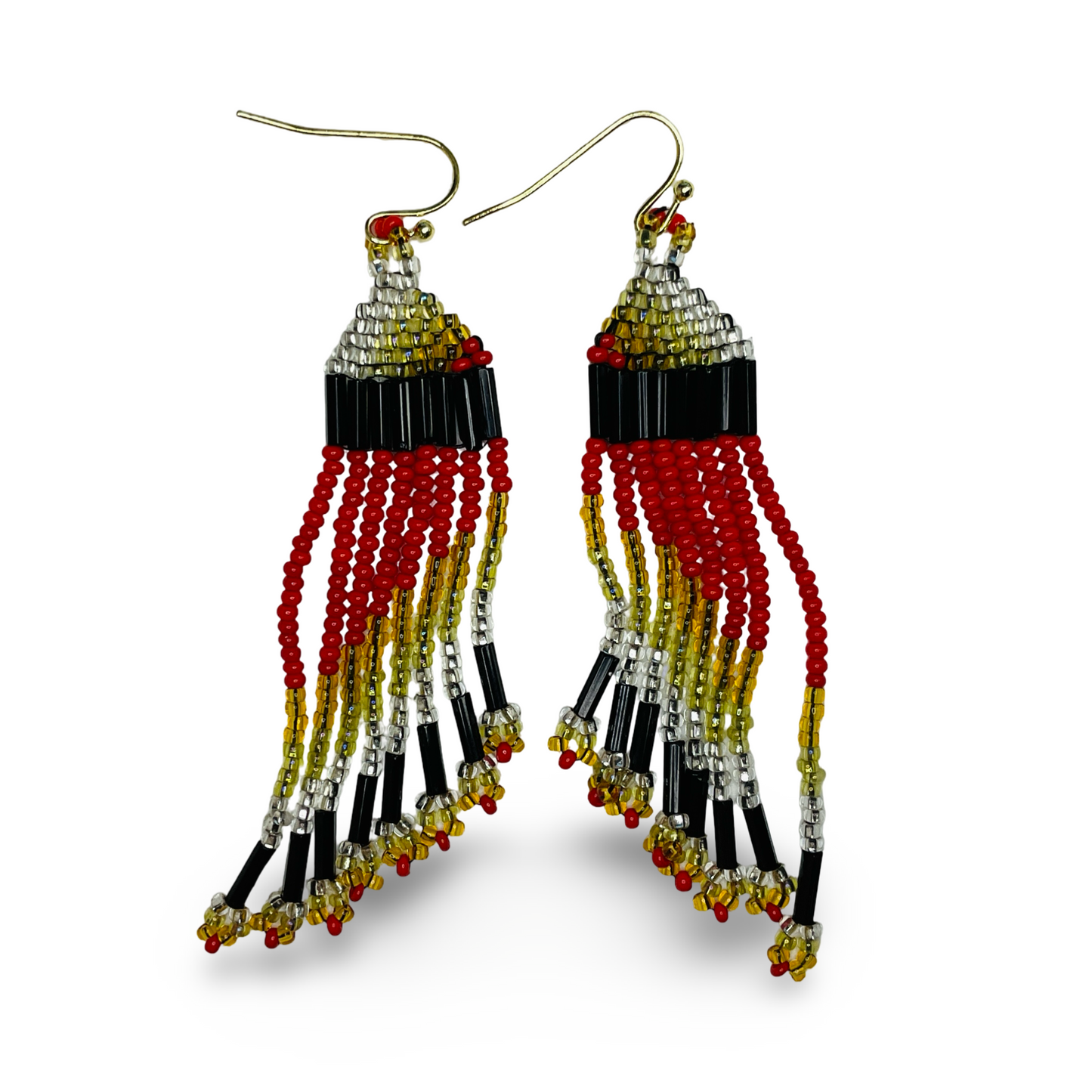 DR Red Fringe Earrings