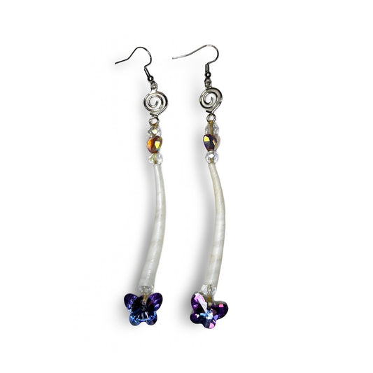 SBE 4" Single Dentalium Earrings