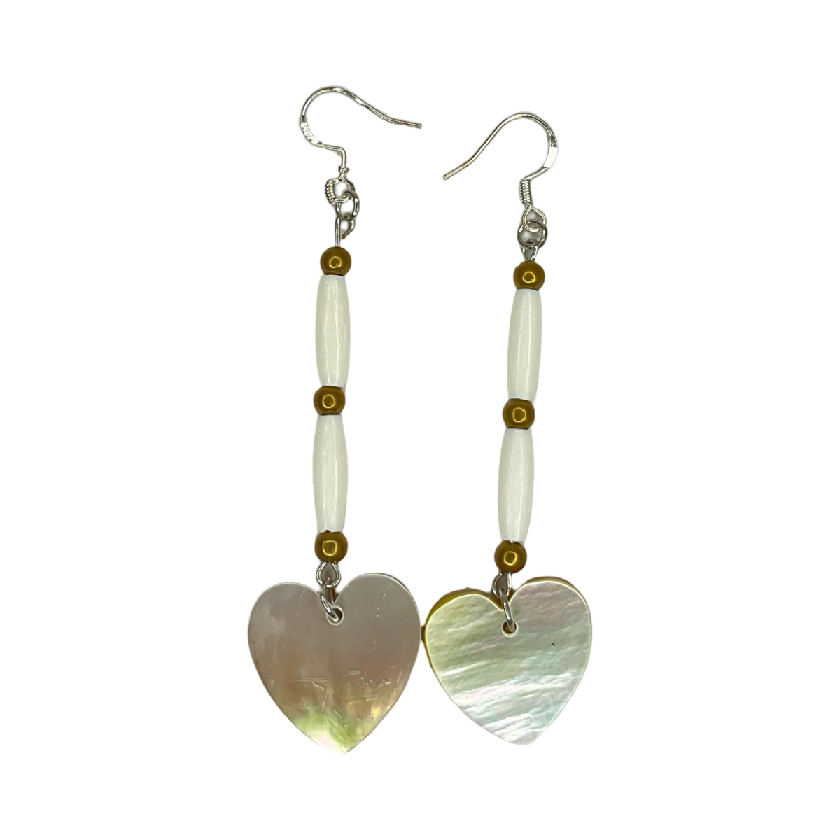TEB Abalone & Hollow Bone Earrings